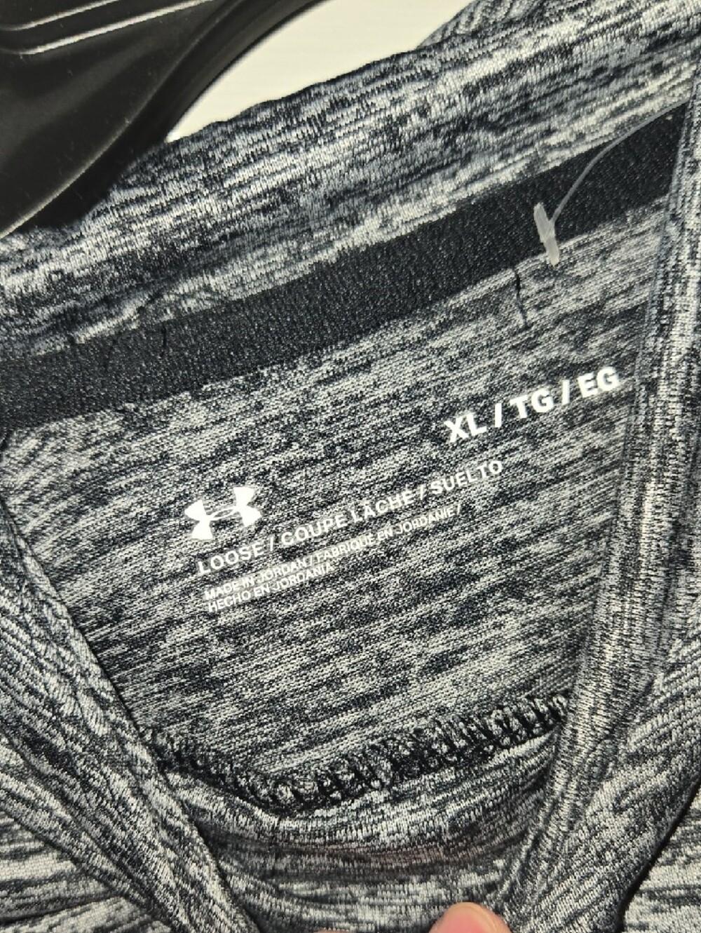 NWOT  Under Armour Black & Gray Heather Athletic Hoodie - Picture 4 of 4